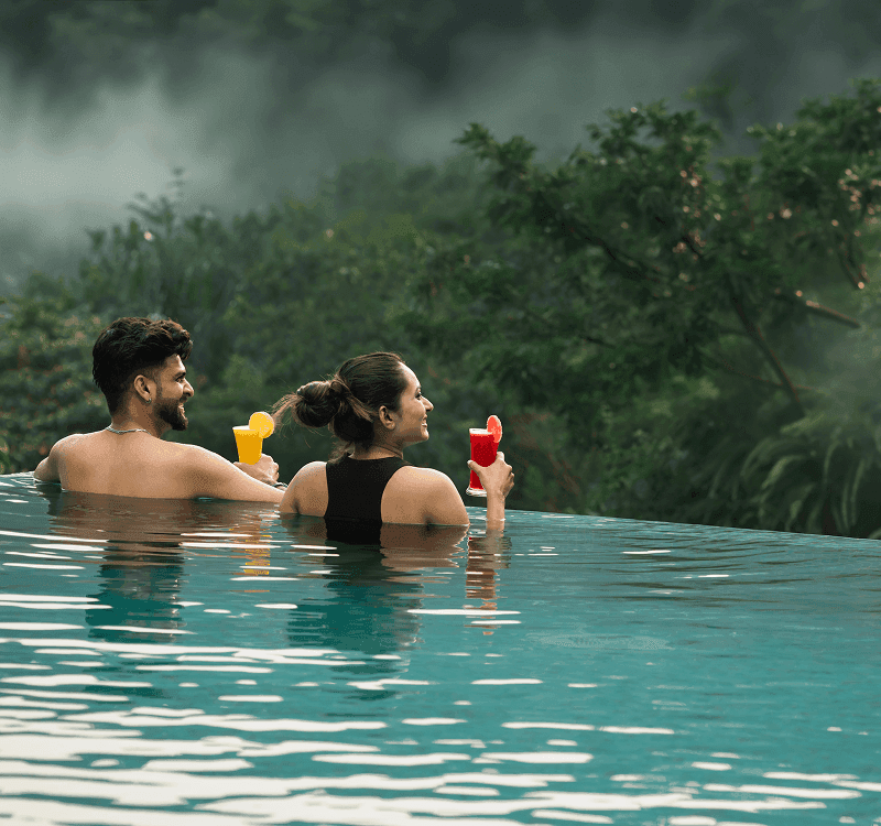 Infinity pool over the river